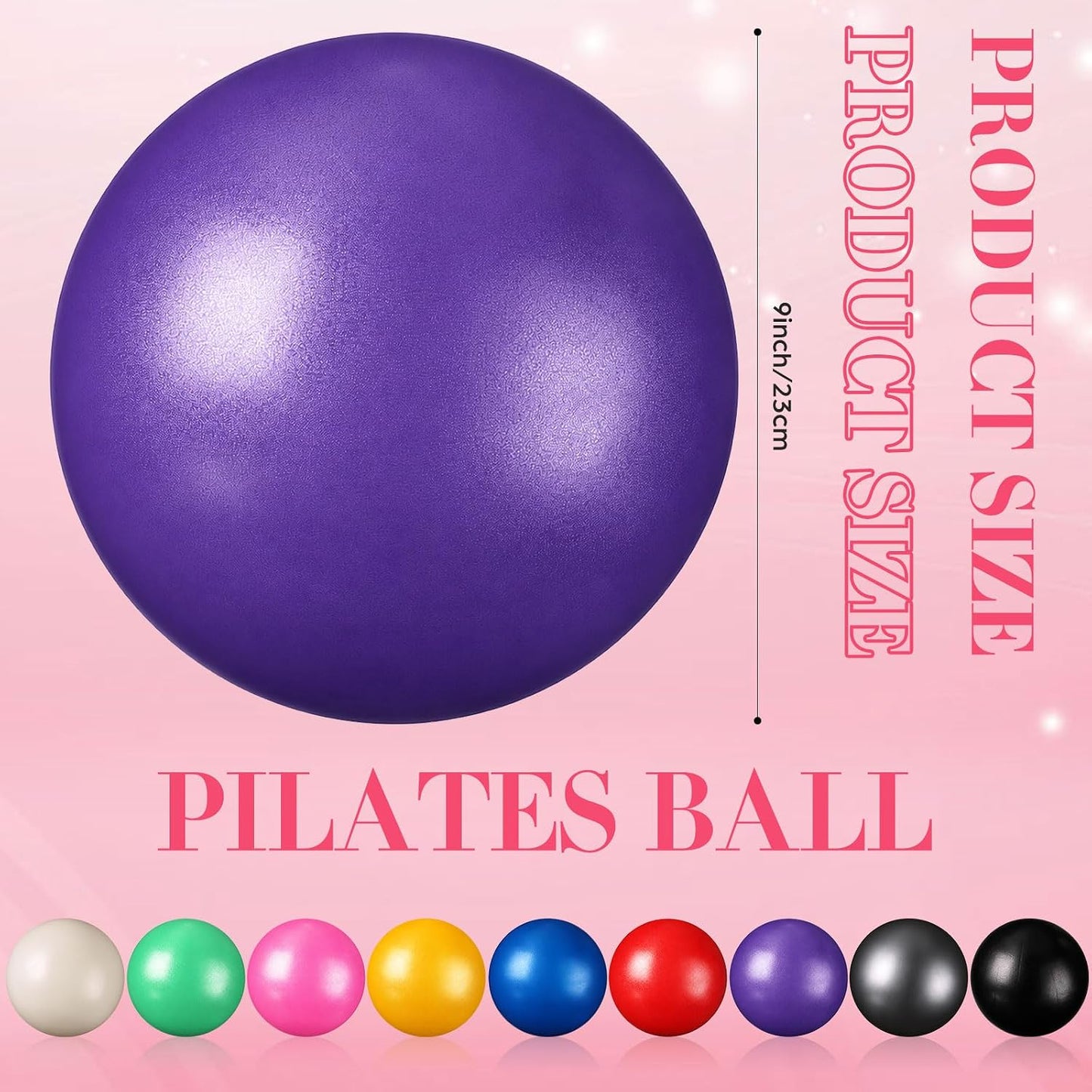 6 Pcs Small Exercise Ball Mini Pilates Ball 9 Inch Anti Burst Yoga Ball for Stability, Workout, Barre, Core Strength, Physical Therapy, Balance, Stretching at Home Gym Class