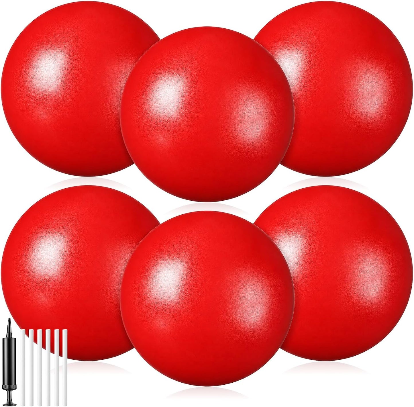6 Pcs Small Exercise Ball Mini Pilates Ball 9 Inch Anti Burst Yoga Ball for Stability, Workout, Barre, Core Strength, Physical Therapy, Balance, Stretching at Home Gym Class