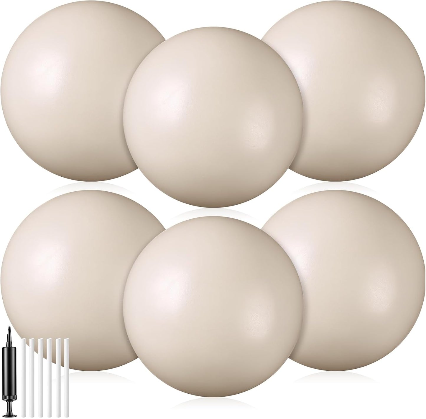 6 Pcs Small Exercise Ball Mini Pilates Ball 9 Inch Anti Burst Yoga Ball for Stability, Workout, Barre, Core Strength, Physical Therapy, Balance, Stretching at Home Gym Class