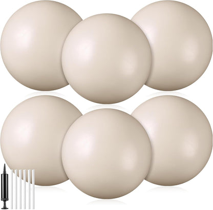 6 Pcs Small Exercise Ball Mini Pilates Ball 9 Inch Anti Burst Yoga Ball for Stability, Workout, Barre, Core Strength, Physical Therapy, Balance, Stretching at Home Gym Class
