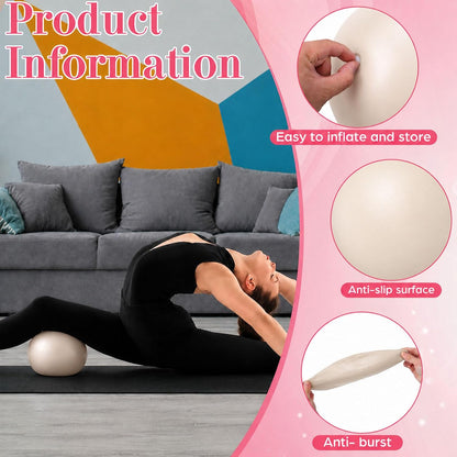 6 Pcs Small Exercise Ball Mini Pilates Ball 9 Inch Anti Burst Yoga Ball for Stability, Workout, Barre, Core Strength, Physical Therapy, Balance, Stretching at Home Gym Class