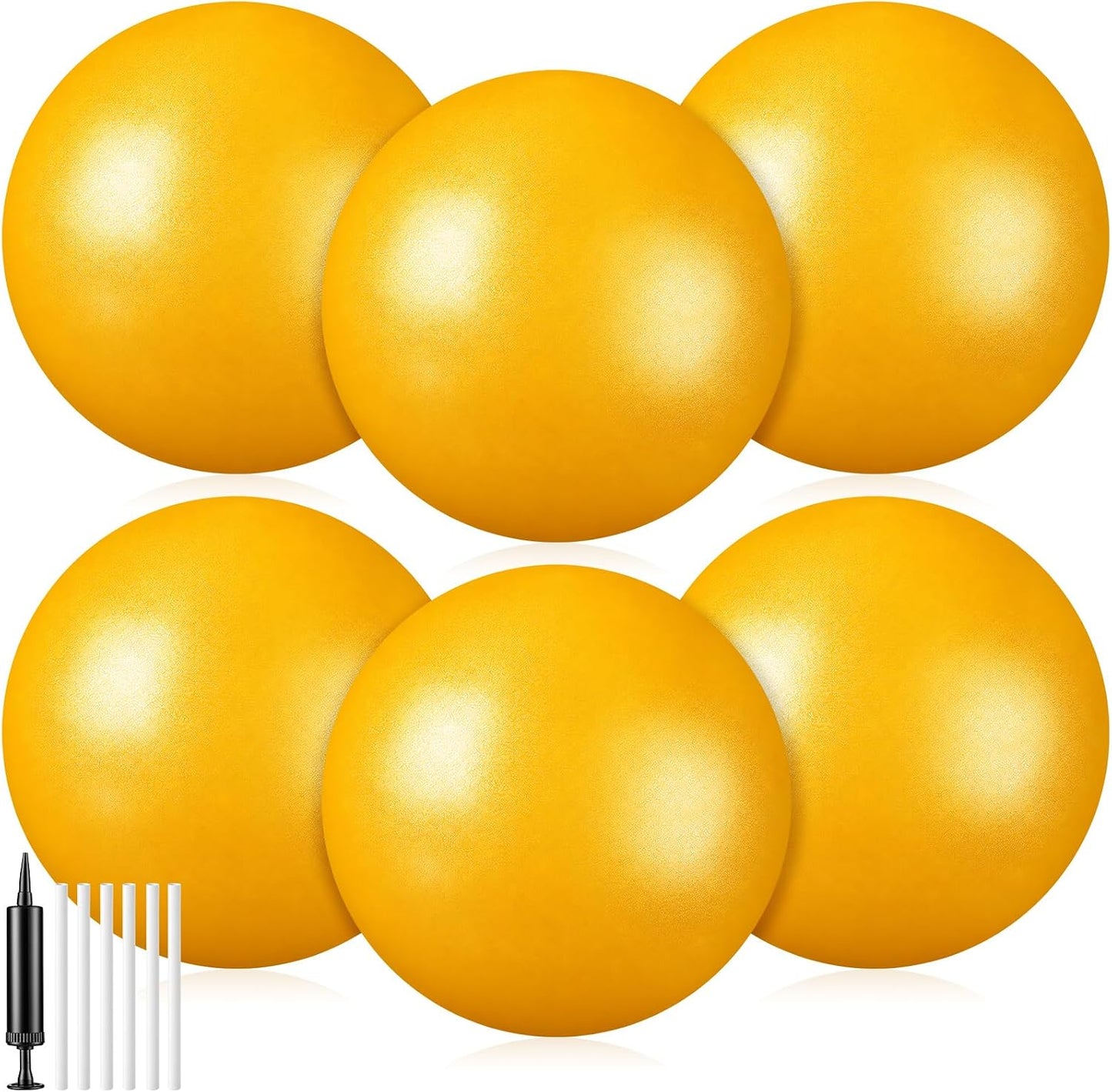 6 Pcs Small Exercise Ball Mini Pilates Ball 9 Inch Anti Burst Yoga Ball for Stability, Workout, Barre, Core Strength, Physical Therapy, Balance, Stretching at Home Gym Class
