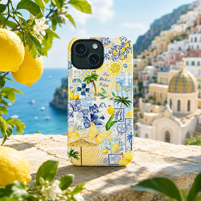 Case for iPhone 15, Cute Phone Case, Lemon Summer Collage | Hybrid 2-Layer Phone Cover，Military-Grade Protection Durable Shockproof Anti-Scratch Cases