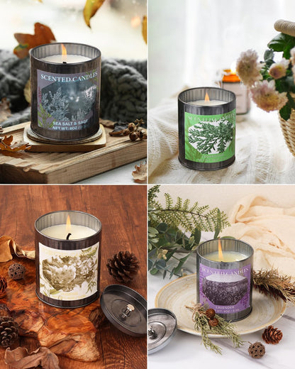 Scented Candles for Home, 8oz Soy Candle, 50H Burn, Lemon Verbena Aromatherapy, White Candle in Gift Box, Perfect for Birthday, Mother's Day, Christmas