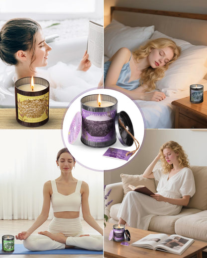 Scented Candles for Home, 8oz Soy Candle, 50H Burn, Lemon Verbena Aromatherapy, White Candle in Gift Box, Perfect for Birthday, Mother's Day, Christmas