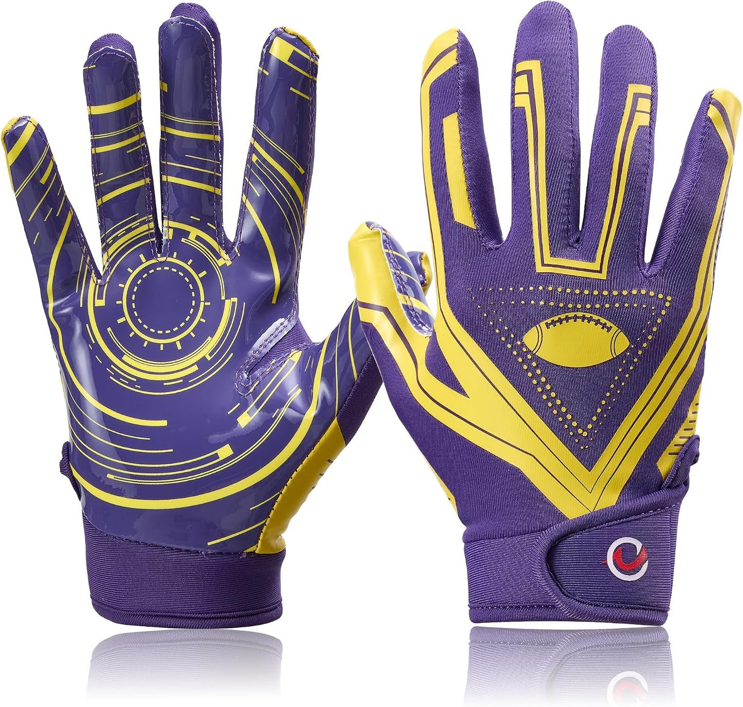 Youth Football Gloves Ultra-Sticky Receiver Gloves for Kids, for Boys/Girls