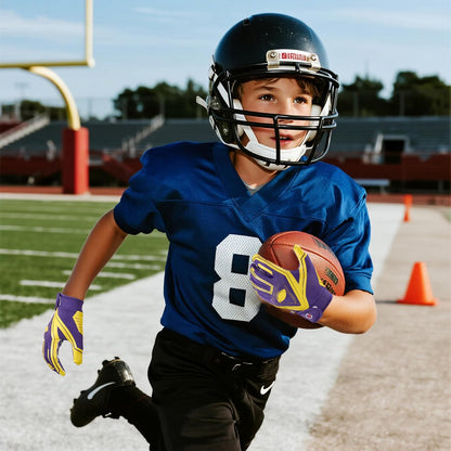 Youth Football Gloves Ultra-Sticky Receiver Gloves for Kids, for Boys/Girls