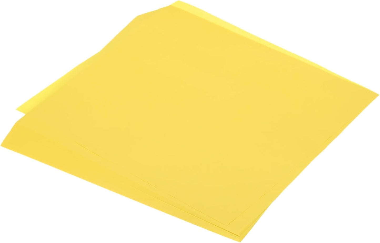 100 Sheet Origami Paper Double Sided Lemon Yellow 10x10 Inch Square Sheet for Art Craft Project, Beginners, Gifts Decor