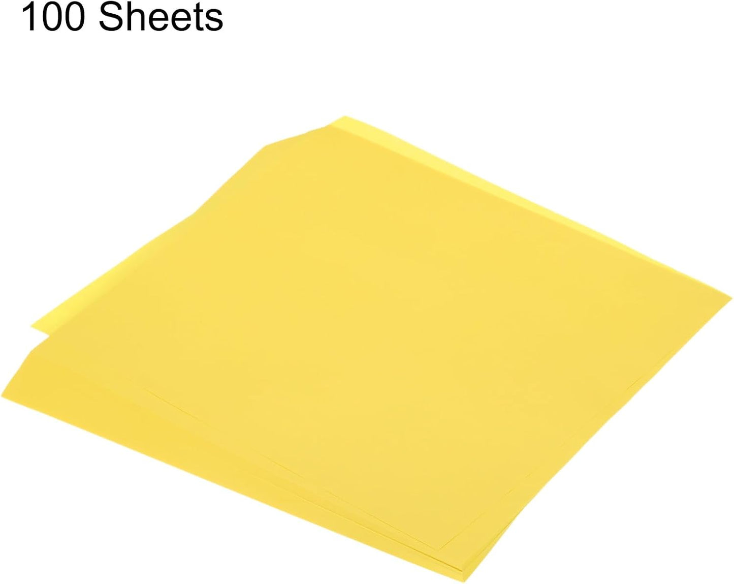 100 Sheet Origami Paper Double Sided Lemon Yellow 10x10 Inch Square Sheet for Art Craft Project, Beginners, Gifts Decor