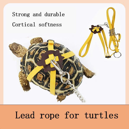 Tortoise Leash,Adjustable Control Rope Turtle Leash and Harness Pet S | Walking Rope for Small Medium and Large Turtle Pets Outdoor Walking Training Supplies Yellow