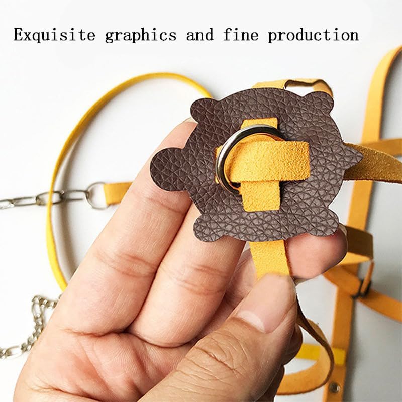 Tortoise Leash,Adjustable Control Rope Turtle Leash and Harness Pet S | Walking Rope for Small Medium and Large Turtle Pets Outdoor Walking Training Supplies Yellow