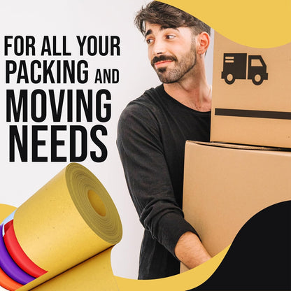 Yellow Kraft Paper Roll - 36" X 1320" (110' Ft) - Colored Paper Roll - Kraft Wrapping Paper - Shipping & Packing Paper - Craft Supplies