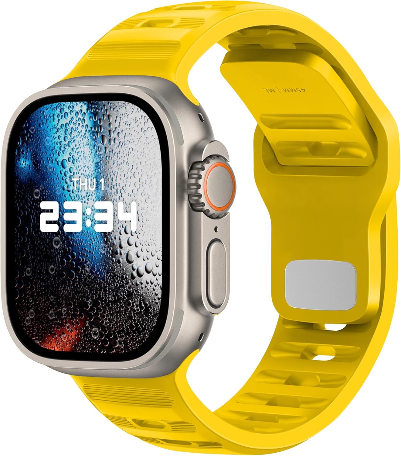 UC1 Band for Apple Watch Bands Women Men Se Ultra 2 40mm 44mm 46mm 42mm 45mm 41mm 38mm 49mm Series 11 10 9 8 7 6 5 4 3 iWatch Sport Strap Silicone Lemon Yellow