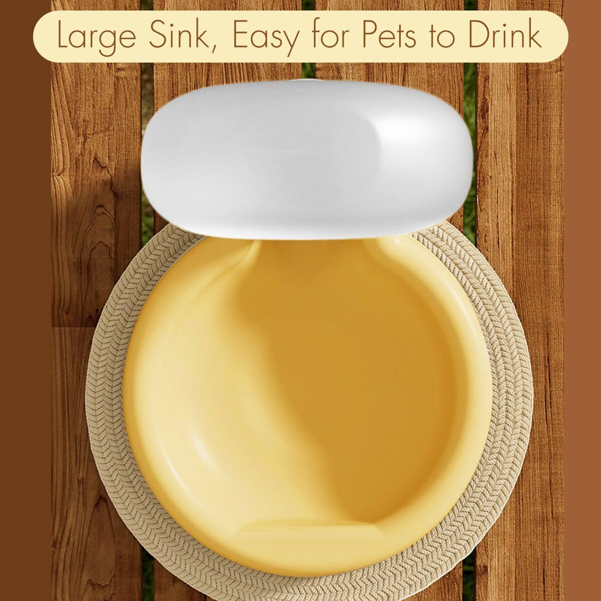 Dog Water Bottle, Travel Puppy Water Bowl, Portable Pet Water Bottle, Leak Proof Puppy Water Dispenser with Drinking Feeder for Walking, Hiking,Traveling (Yellow, 16.9oz)