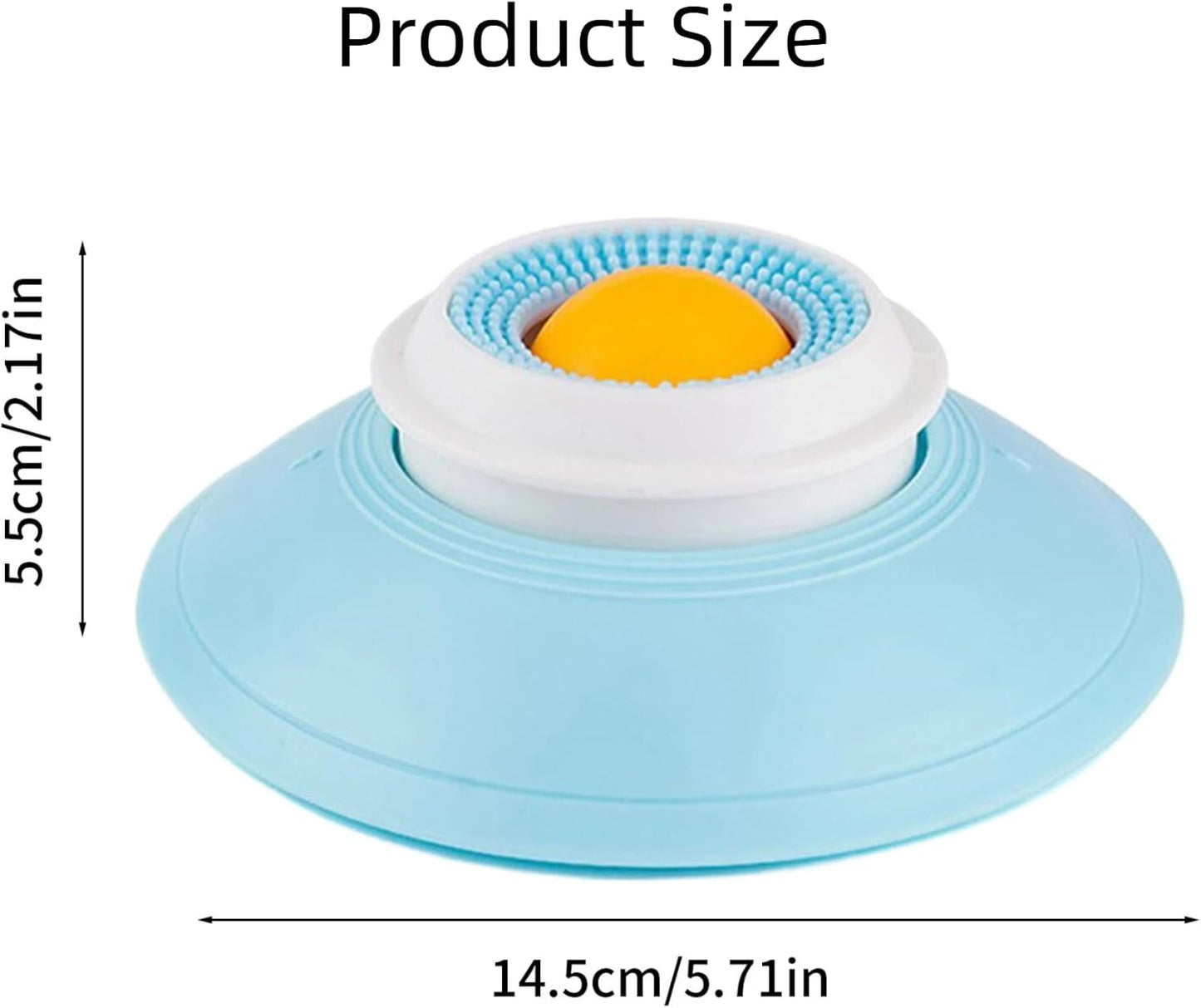 Dog Cat Licks Toys, Pet Lick Bowl for Dogs Cats, Anxieties Relief Slow Feeder, Non-Slip Dog Licks Roll Ball Treat Dispenser, Bowl Enrichment Toys to Keep Them for Liquid Food (Yellow)