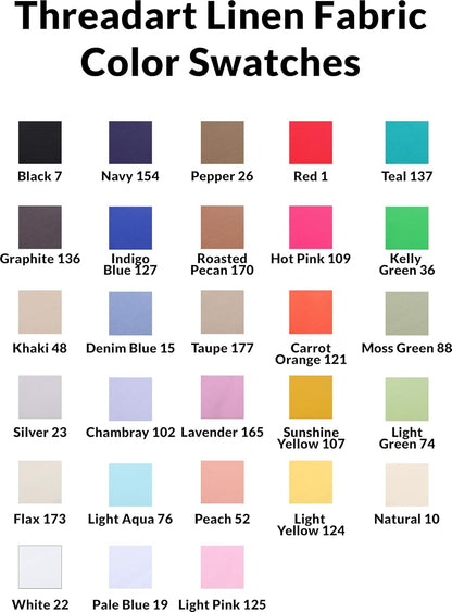 Light Yellow Linen Fabric - 3 Yard Cut, 55" Wide | Premium cotton-linen blend fabric, 55in wide - for embroidery, cross stitch, apparel, canvas, home decor & DIY sewing