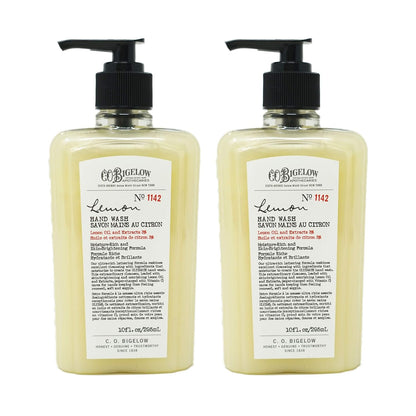 Lemon Hand Wash, Pack of 2 Liquid Hand Soap with Lemon Extract & Aloe Vera, 10 Fl Oz