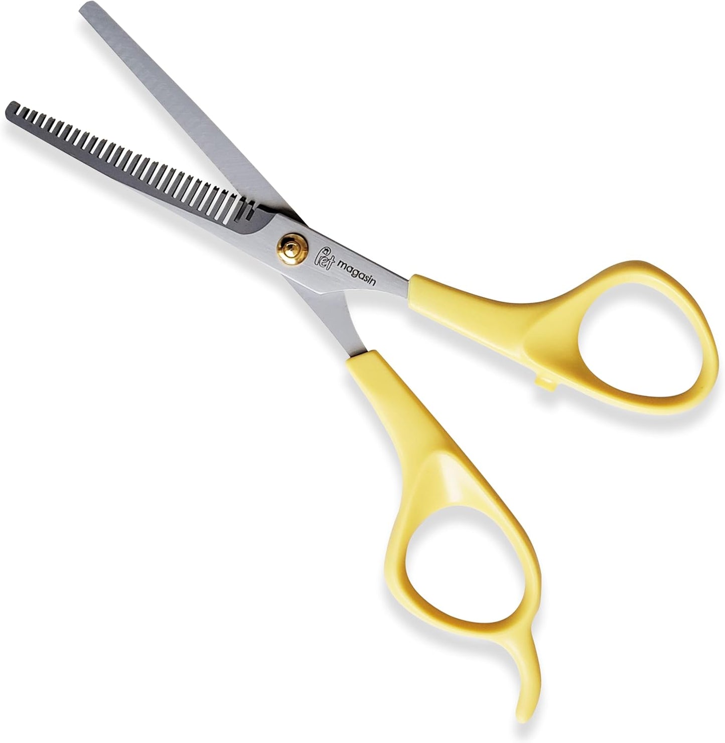 Professional Dog Grooming Scissors Set - Curved Thinning Shears for Dogs, Pet Hair Cutting Tools with Safety Tips for Small & Large Breeds, Grooming Kit for Home