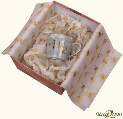 40 Sheets Large 26X20 Inch Metallic Gold Foil Honey Bee Gift Wrapping Tissue Paper Bulk, for Wedding Birthday Baby Shower Party Favor, Gift Bag Box Packaging, DIY