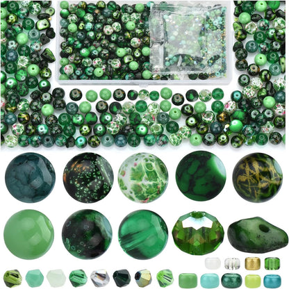 Yellow Glass Beads for Bracelet kit, 900pcs Crystal Beads for Jewelry Making Include 8mm Round Assorted Beads with Bicone/and Seed Beads for Craft, Necklace, Earring and Phone Chain