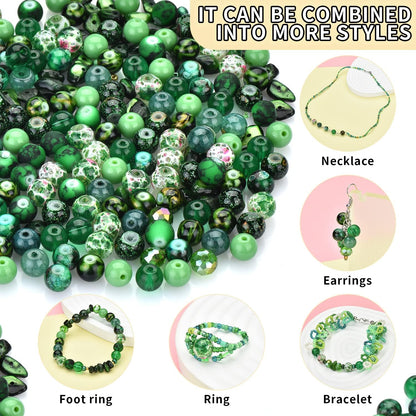 Yellow Glass Beads for Bracelet kit, 900pcs Crystal Beads for Jewelry Making Include 8mm Round Assorted Beads with Bicone/and Seed Beads for Craft, Necklace, Earring and Phone Chain