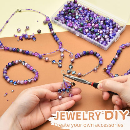 Yellow Glass Beads for Bracelet kit, 900pcs Crystal Beads for Jewelry Making Include 8mm Round Assorted Beads with Bicone/and Seed Beads for Craft, Necklace, Earring and Phone Chain