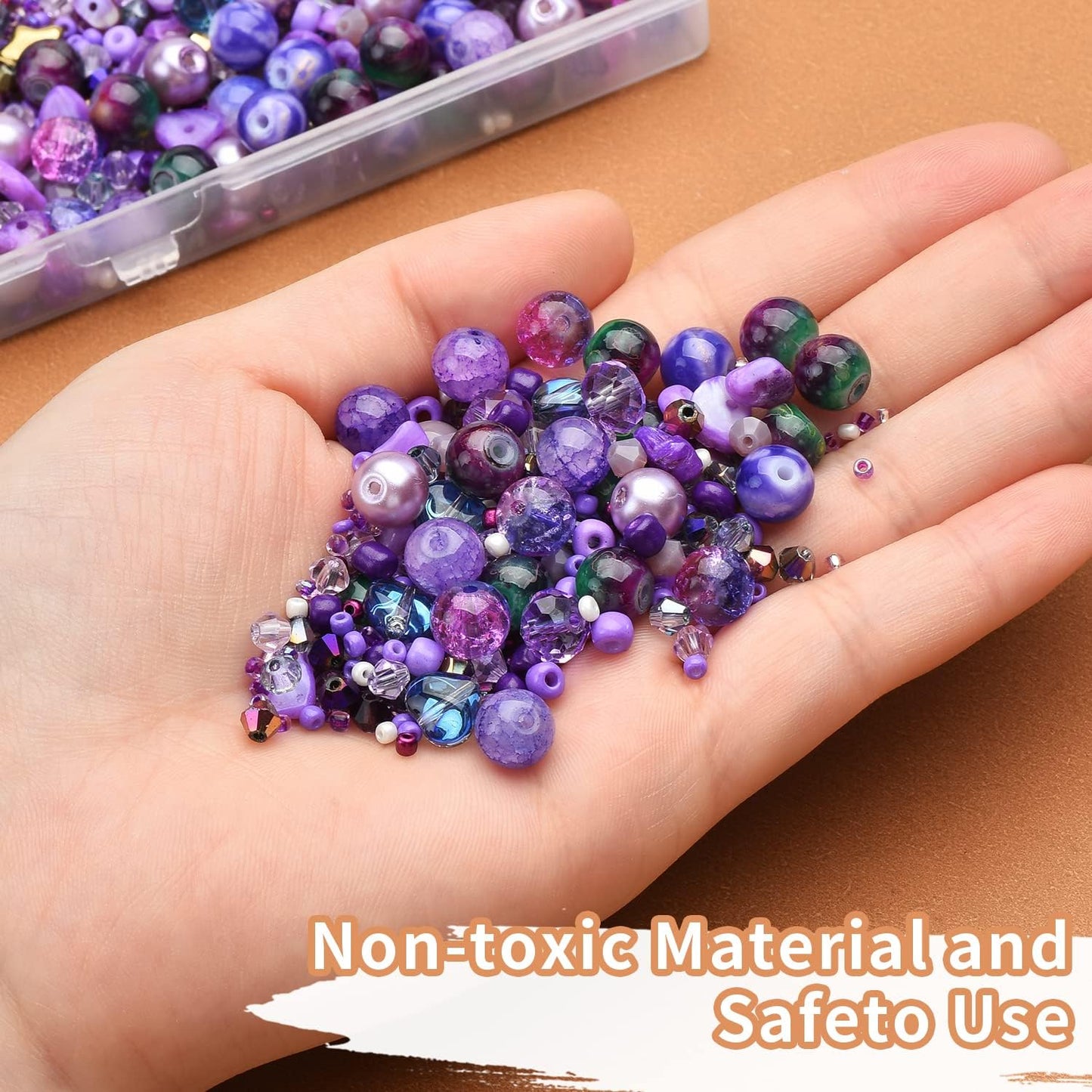 Yellow Glass Beads for Bracelet kit, 900pcs Crystal Beads for Jewelry Making Include 8mm Round Assorted Beads with Bicone/and Seed Beads for Craft, Necklace, Earring and Phone Chain