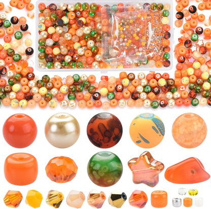 Yellow Glass Beads for Bracelet kit, 900pcs Crystal Beads for Jewelry Making Include 8mm Round Assorted Beads with Bicone/and Seed Beads for Craft, Necklace, Earring and Phone Chain