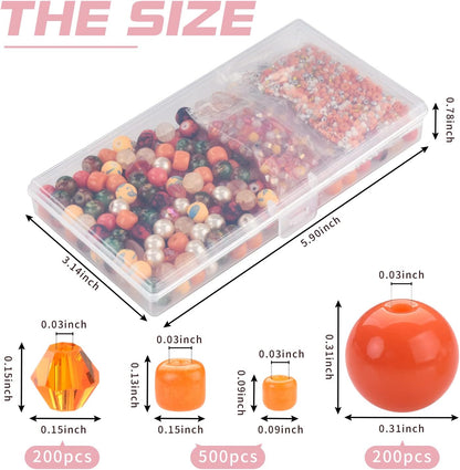 Yellow Glass Beads for Bracelet kit, 900pcs Crystal Beads for Jewelry Making Include 8mm Round Assorted Beads with Bicone/and Seed Beads for Craft, Necklace, Earring and Phone Chain