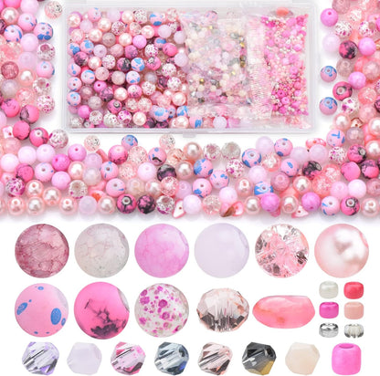 Yellow Glass Beads for Bracelet kit, 900pcs Crystal Beads for Jewelry Making Include 8mm Round Assorted Beads with Bicone/and Seed Beads for Craft, Necklace, Earring and Phone Chain
