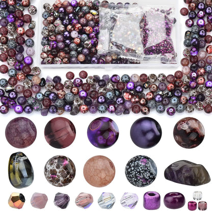 Yellow Glass Beads for Bracelet kit, 900pcs Crystal Beads for Jewelry Making Include 8mm Round Assorted Beads with Bicone/and Seed Beads for Craft, Necklace, Earring and Phone Chain