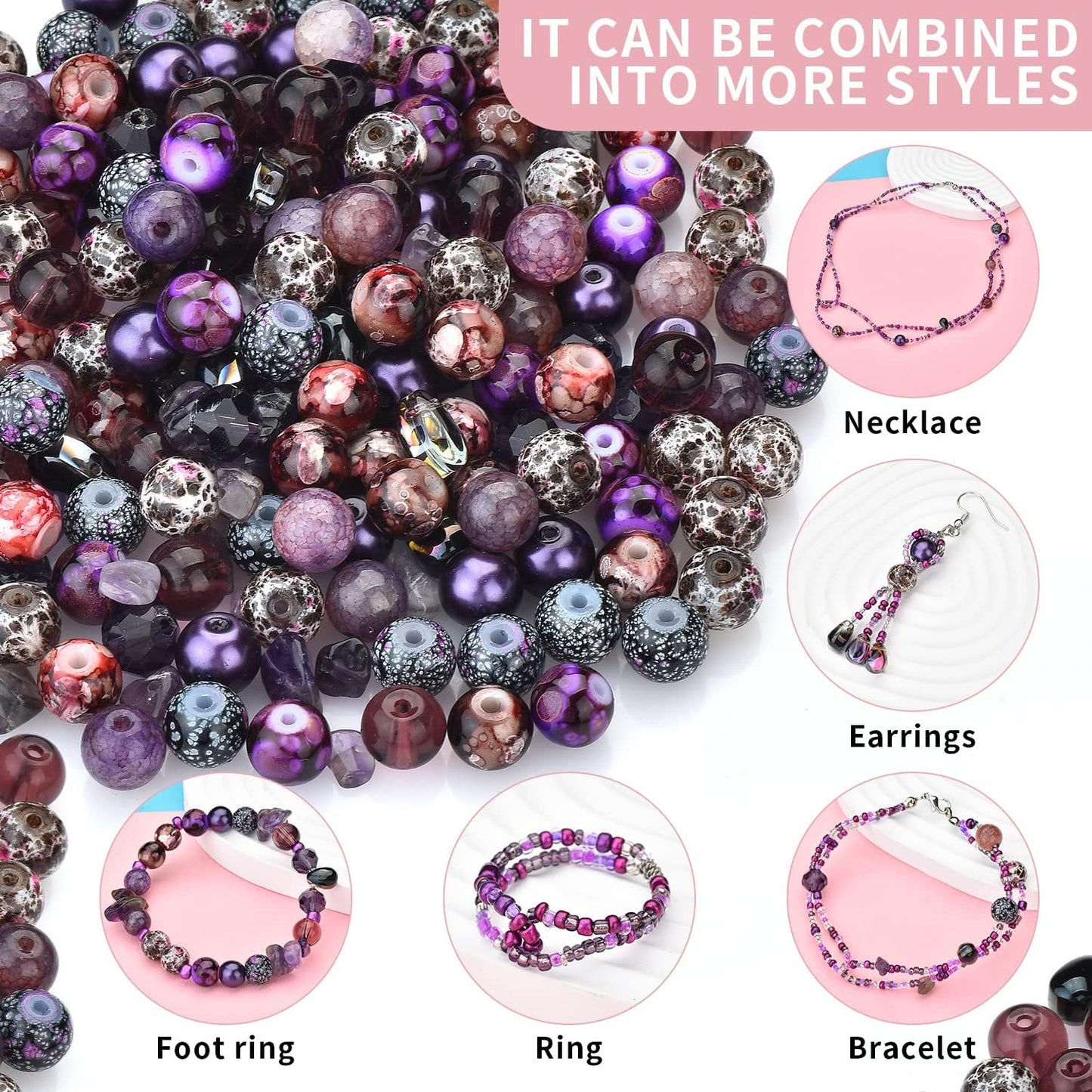 Yellow Glass Beads for Bracelet kit, 900pcs Crystal Beads for Jewelry Making Include 8mm Round Assorted Beads with Bicone/and Seed Beads for Craft, Necklace, Earring and Phone Chain