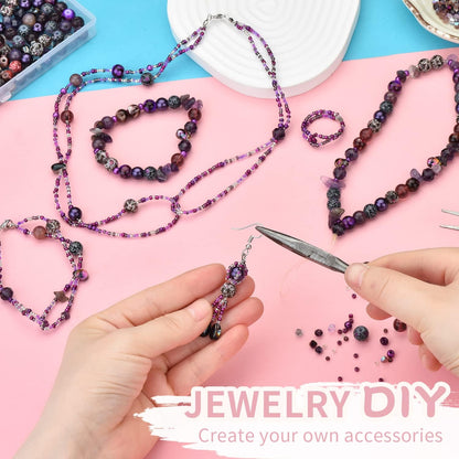 Yellow Glass Beads for Bracelet kit, 900pcs Crystal Beads for Jewelry Making Include 8mm Round Assorted Beads with Bicone/and Seed Beads for Craft, Necklace, Earring and Phone Chain