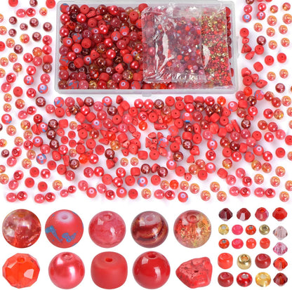 Yellow Glass Beads for Bracelet kit, 900pcs Crystal Beads for Jewelry Making Include 8mm Round Assorted Beads with Bicone/and Seed Beads for Craft, Necklace, Earring and Phone Chain