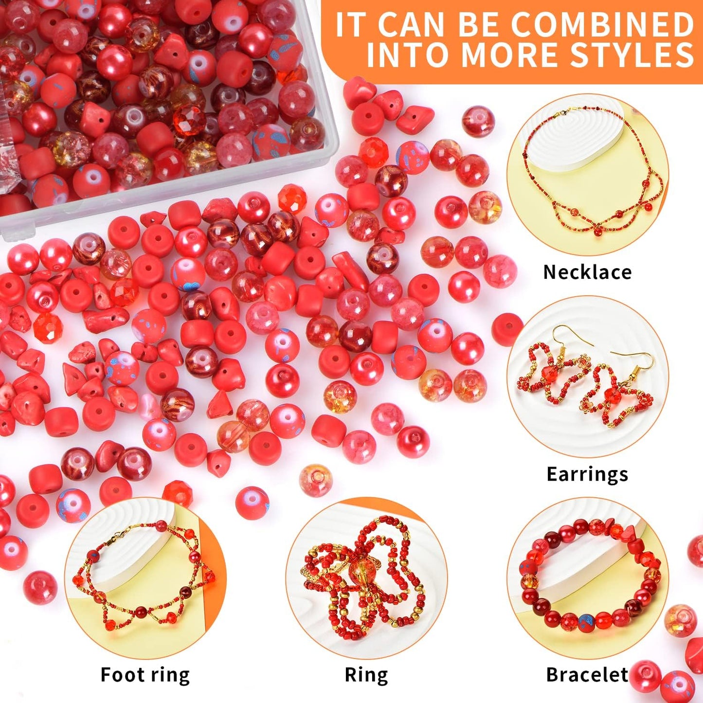 Yellow Glass Beads for Bracelet kit, 900pcs Crystal Beads for Jewelry Making Include 8mm Round Assorted Beads with Bicone/and Seed Beads for Craft, Necklace, Earring and Phone Chain