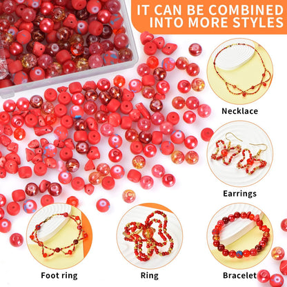 Yellow Glass Beads for Bracelet kit, 900pcs Crystal Beads for Jewelry Making Include 8mm Round Assorted Beads with Bicone/and Seed Beads for Craft, Necklace, Earring and Phone Chain