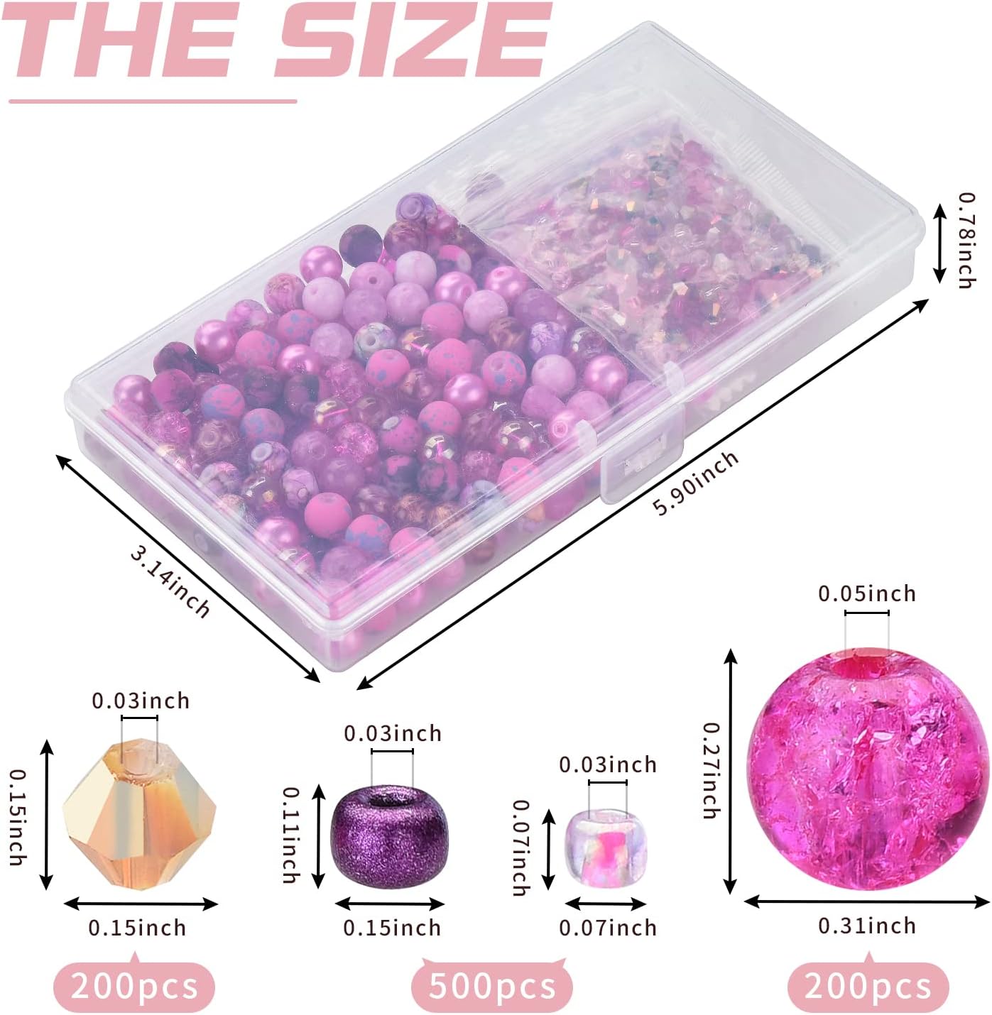 Yellow Glass Beads for Bracelet kit, 900pcs Crystal Beads for Jewelry Making Include 8mm Round Assorted Beads with Bicone/and Seed Beads for Craft, Necklace, Earring and Phone Chain