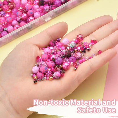 Yellow Glass Beads for Bracelet kit, 900pcs Crystal Beads for Jewelry Making Include 8mm Round Assorted Beads with Bicone/and Seed Beads for Craft, Necklace, Earring and Phone Chain