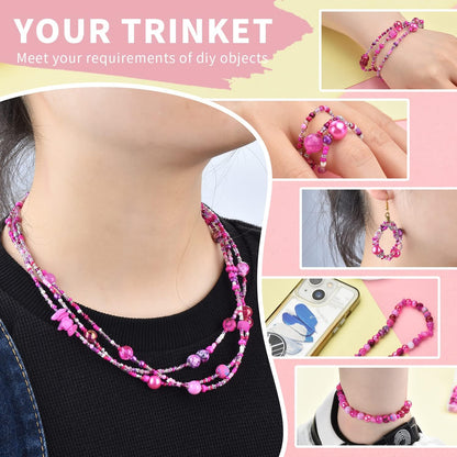 Yellow Glass Beads for Bracelet kit, 900pcs Crystal Beads for Jewelry Making Include 8mm Round Assorted Beads with Bicone/and Seed Beads for Craft, Necklace, Earring and Phone Chain