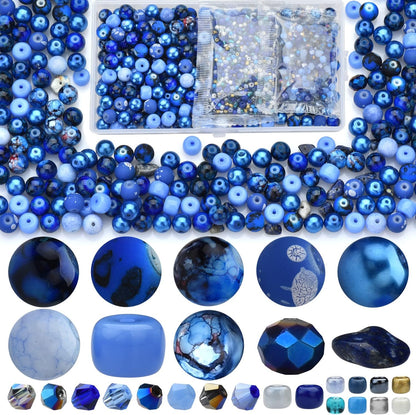 Yellow Glass Beads for Bracelet kit, 900pcs Crystal Beads for Jewelry Making Include 8mm Round Assorted Beads with Bicone/and Seed Beads for Craft, Necklace, Earring and Phone Chain