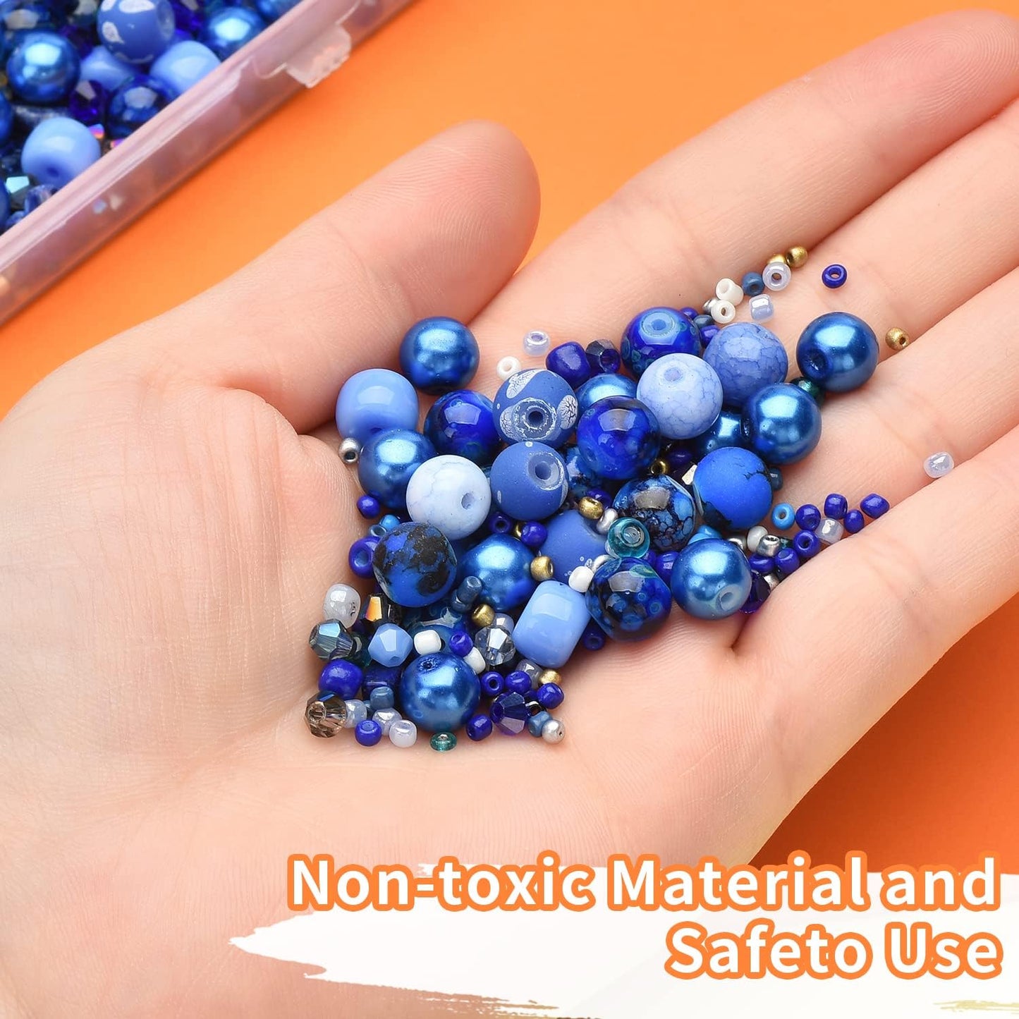 Yellow Glass Beads for Bracelet kit, 900pcs Crystal Beads for Jewelry Making Include 8mm Round Assorted Beads with Bicone/and Seed Beads for Craft, Necklace, Earring and Phone Chain