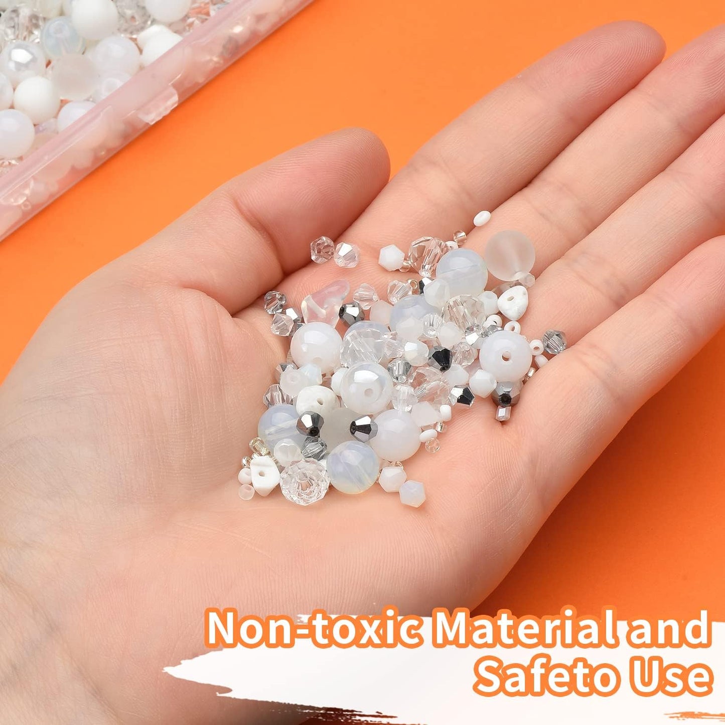 Yellow Glass Beads for Bracelet kit, 900pcs Crystal Beads for Jewelry Making Include 8mm Round Assorted Beads with Bicone/and Seed Beads for Craft, Necklace, Earring and Phone Chain