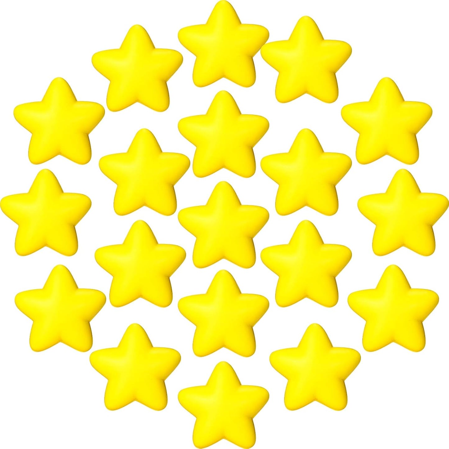 30 Pcs Star Stress Ball Mini Foam Bulk,Yellow | Star Shape Foam Stress Balls,Squeeze Toys for Hand Exercise, School Rewards, Student Prizes, Party Bag Fillers