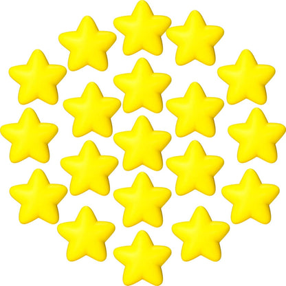 30 Pcs Star Stress Ball Mini Foam Bulk,Yellow | Star Shape Foam Stress Balls,Squeeze Toys for Hand Exercise, School Rewards, Student Prizes, Party Bag Fillers
