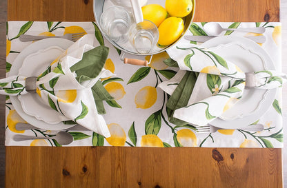 Lemon Bliss Tabletop Collection, Table Runner, 14x108