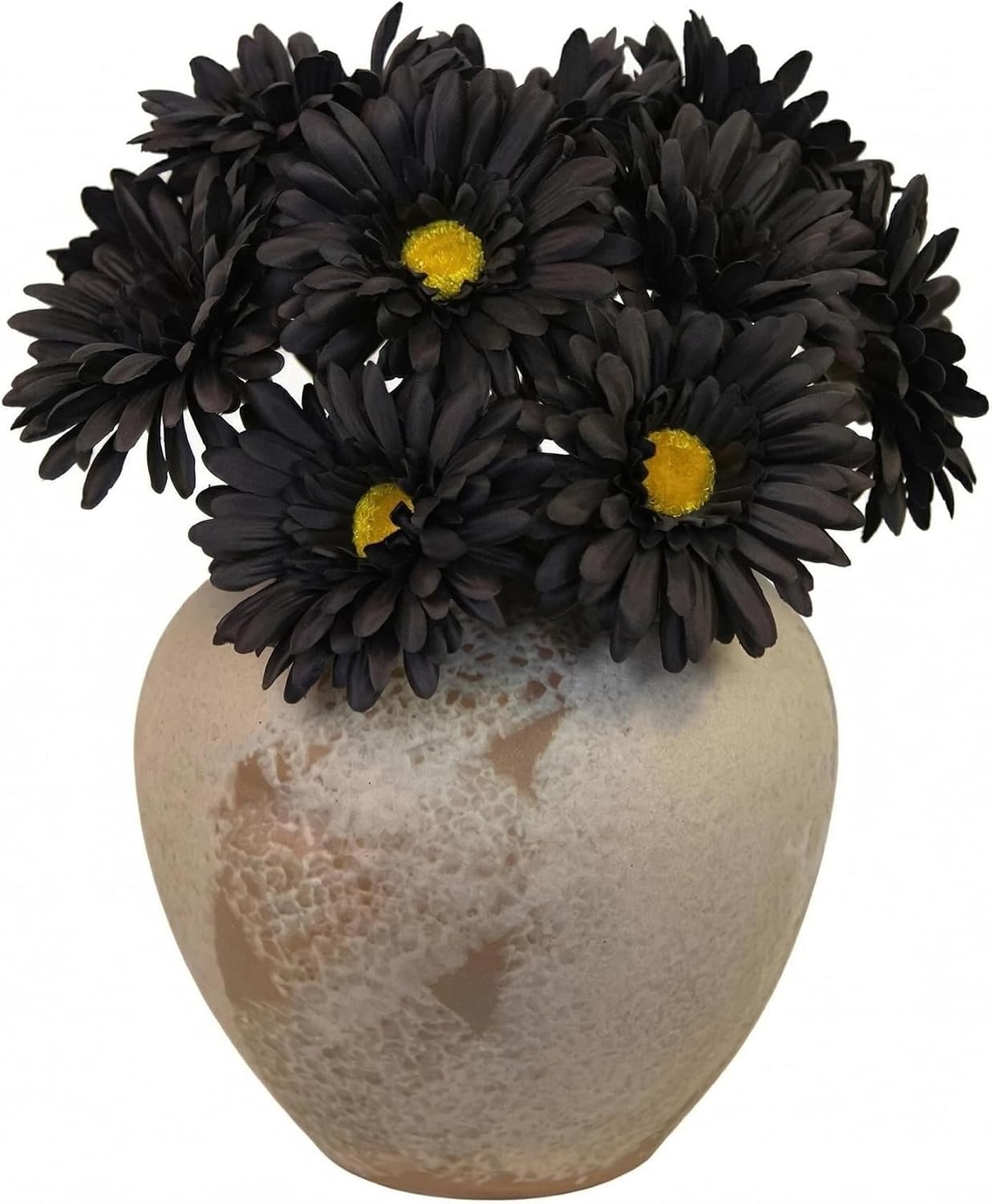 TOPIA Artificial African Daisies Flowers African Daisy Silk Flowers Artificial Gerbera Daisies Pack of 10 (Yellow)
