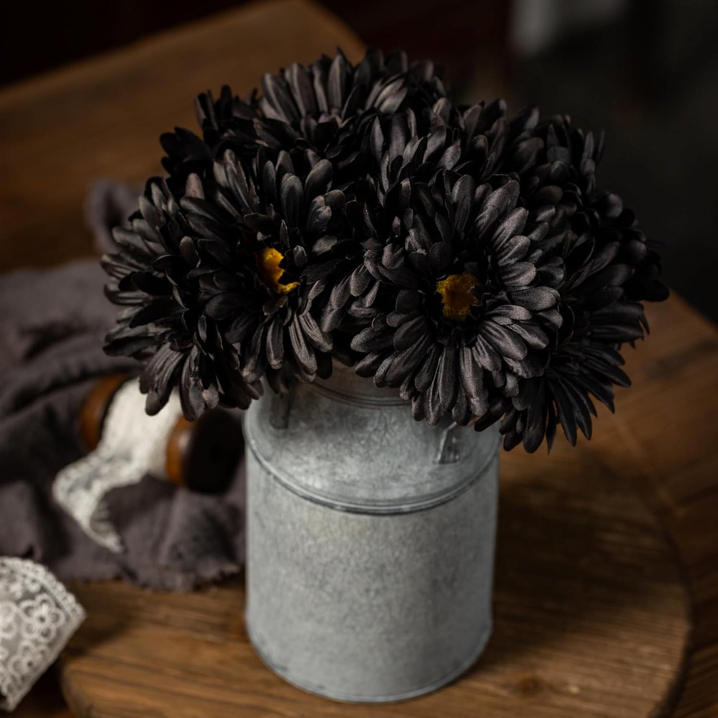 TOPIA Artificial African Daisies Flowers African Daisy Silk Flowers Artificial Gerbera Daisies Pack of 10 (Yellow)