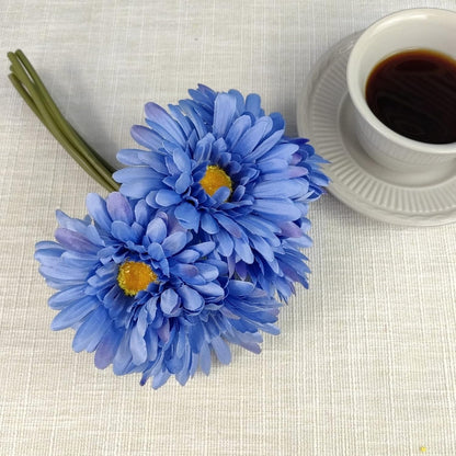TOPIA Artificial African Daisies Flowers African Daisy Silk Flowers Artificial Gerbera Daisies Pack of 10 (Yellow)