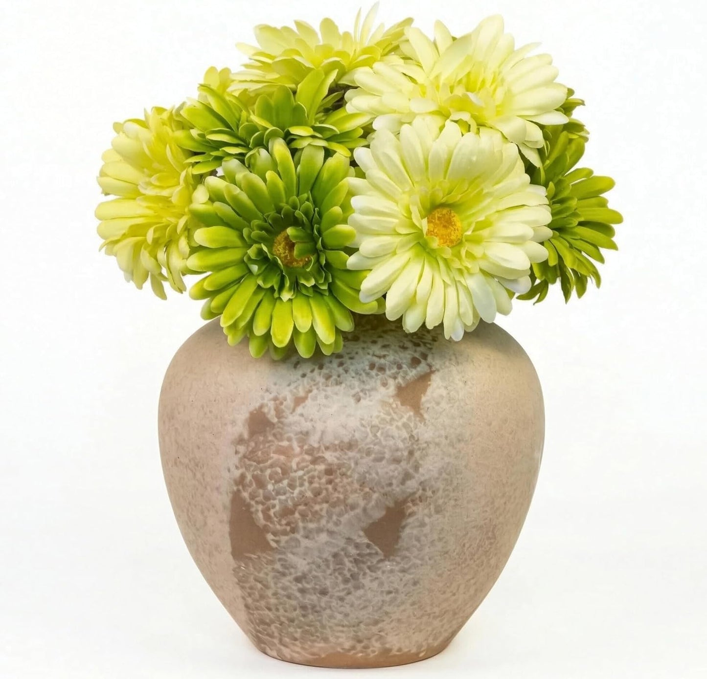 TOPIA Artificial African Daisies Flowers African Daisy Silk Flowers Artificial Gerbera Daisies Pack of 10 (Yellow)