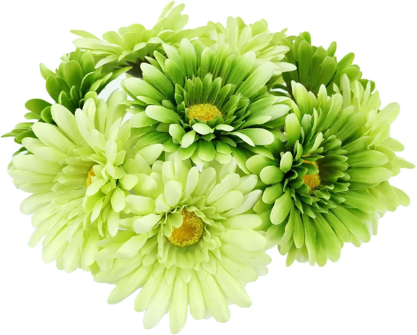 TOPIA Artificial African Daisies Flowers African Daisy Silk Flowers Artificial Gerbera Daisies Pack of 10 (Yellow)